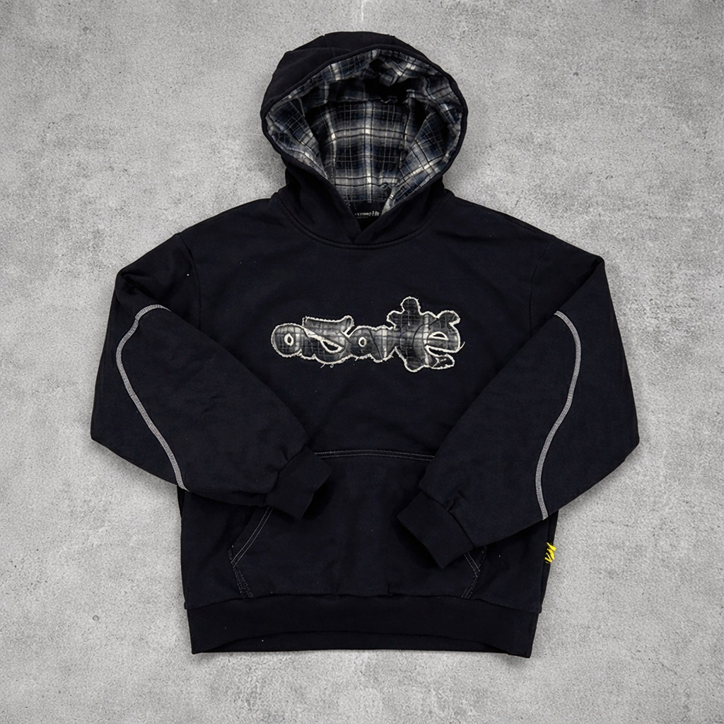 Blackout Plaid Hoodie